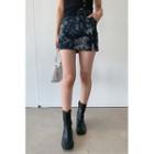 Slit-hem Dyed Miniskirt