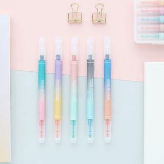 Set Of 5: Dual Color Highlighter As Shown In Figure - One Size