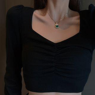 Gourd Necklace X238 - Gold - One Size
