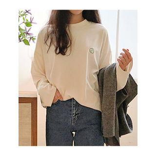 Long-sleeve Printed Cotton T-shirt