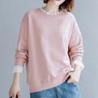 Perforated Trim Sweatshirt