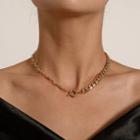 Asymmetrical Chunky Chain Alloy Necklace