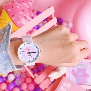 Animal Print Silicone Strap Watch
