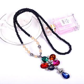 Jeweled Drop Beaded Necklace