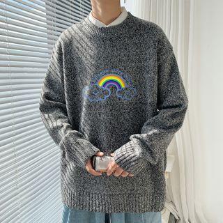 Rainbow Print Sweater
