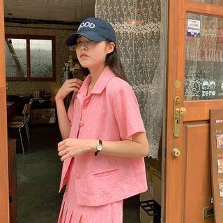Collared Boxy Tweed Jacket