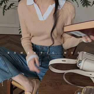 Piped Open-placket Knit Polo Shirt