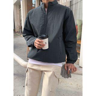 Drawcord-hem Boxy Anorak Pullover