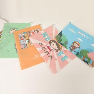 Cartoon Print A4 Document Bag Random - One Size