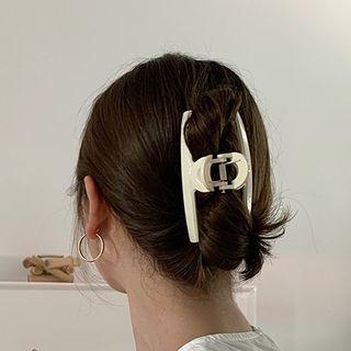 Plain Hair Claw Milky White - One Size