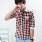 Tab-sleeve Check Shirt