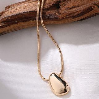 Irregular Drop Pendant Necklace 1 Pc - Irregular Drop Pendant Necklace - Gold - One Size