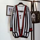 Pinstripe Cardigan