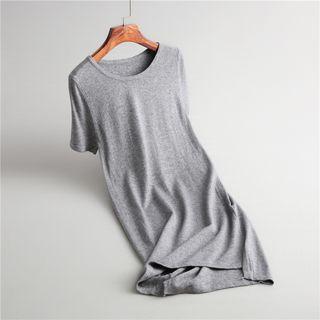 Knit Short-sleeve T-shirt Dress