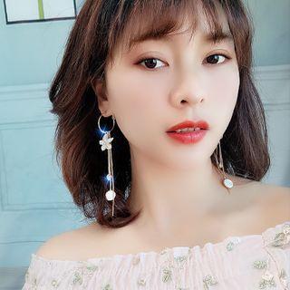 Alloy Flower Fringed Earring 1 Pair - Champagne - One Size