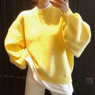 Mock Two-piece Sweater / Crop Tapered Pants