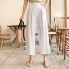 High-waist Pleated-front Pants