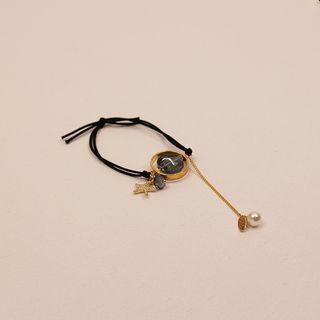 Faux-pearl Fringed Hair-tie