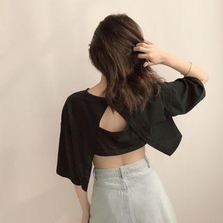 Plain Open-back Top