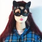 Faux Leather Cat Party Face Mask