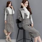 Ruffled Plaid Jumper Skirt