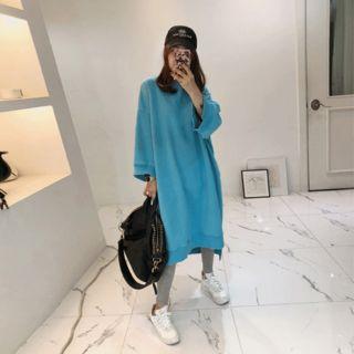 Dip-back Fleece Pullover Dress