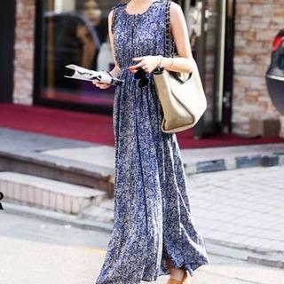 Sleeveless High-waist Maxi Dress