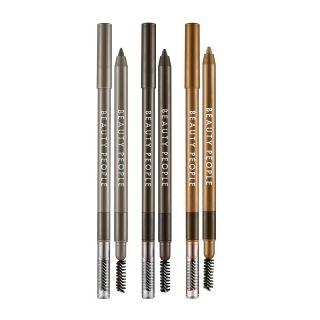 Beauty People - Waterproof Formula Auto Eyebrow Pencil Smudge Medium Brown