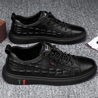 Croc Grain Sneakers