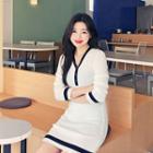 Ringer Knit Bodycon Dress