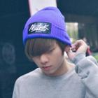 Letter Ribbed Beanie