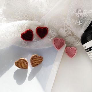 Fabric Heart Earring