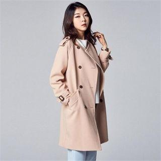 Dual-breasted Trench Jacket With Belt