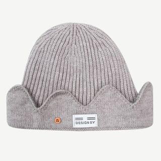 Buttoned Applique Beanie