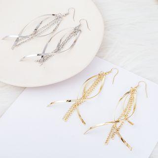 Swirl Alloy Fringed Earring