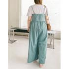 Spaghetti-strap Shirred Culottes Jumpsuit