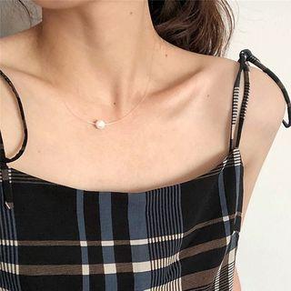 Faux Pearl Fishing Line Necklace 1 Pc - Necklace - Faux Pearl Edition - One Size
