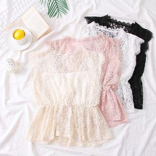 Sleeveless Lace Top With Tube Top