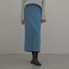 Woolen Maxi Pencil Skirt