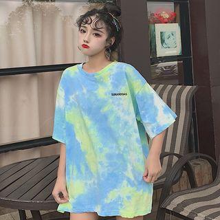 Short-sleeve Embroidered Print T-shirt