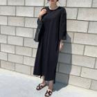 Round-neck Puff-sleeve T-shirt Dress