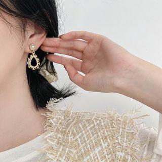 Faux Pearl Dangle Earring 1 Pair - Oval Earring - One Size