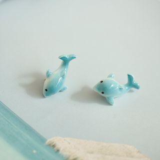 Whale Brooch 1 Pcs - Whale - Light Blue - One Size