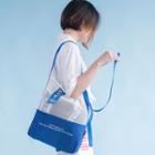 Color Block Tote Bag Blue & White - One Size