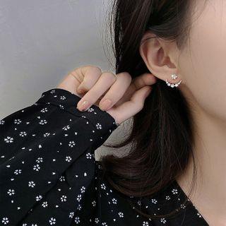 Rhinestone Moon & Star Swing Earring