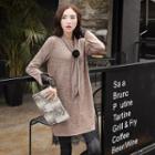 Necktie-accent Knit Tunic
