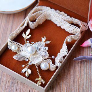 Wedding Pearl Lace Hair Band
