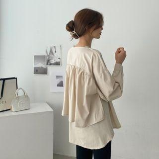 Layered-back Flared Blouse