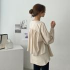 Layered-back Flared Blouse