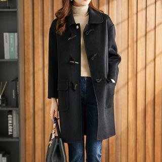 Peter Pan Collar Fleece Toggle Coat
